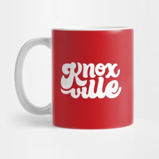 Knoxville Script - White + Red Mug